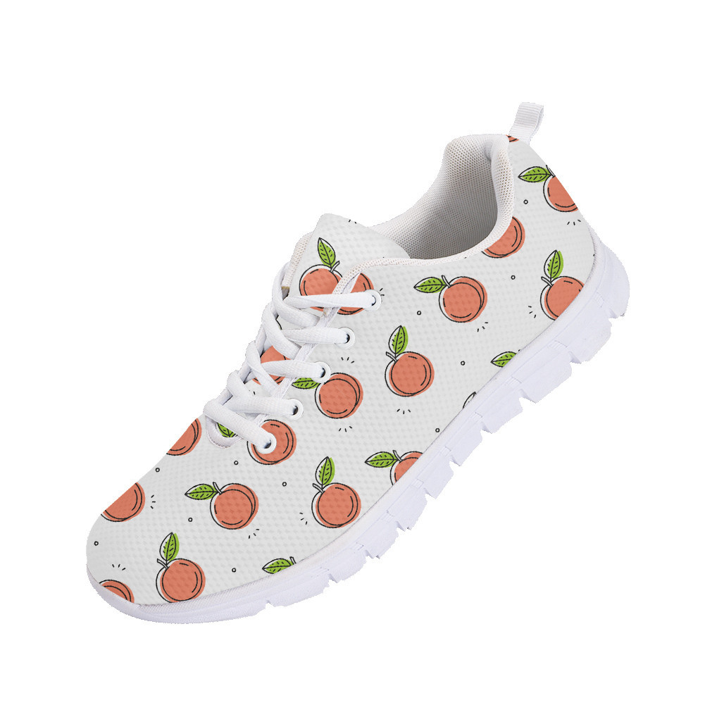 Second image of Pastel Pink Peach Outline Doodle Illustration Running Shoes Sport Sneakers