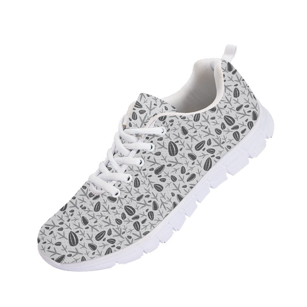 Second image of Paw Prints Of Pigeon And Sunflower Seeds In Different Sizes Running Shoes Sport Sneakers