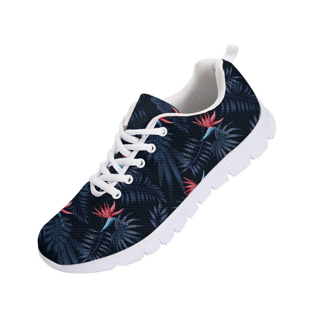 Second image of Paradise Plants With Tropical Bird And Leaves Pattern Running Shoes Sport Sneakers