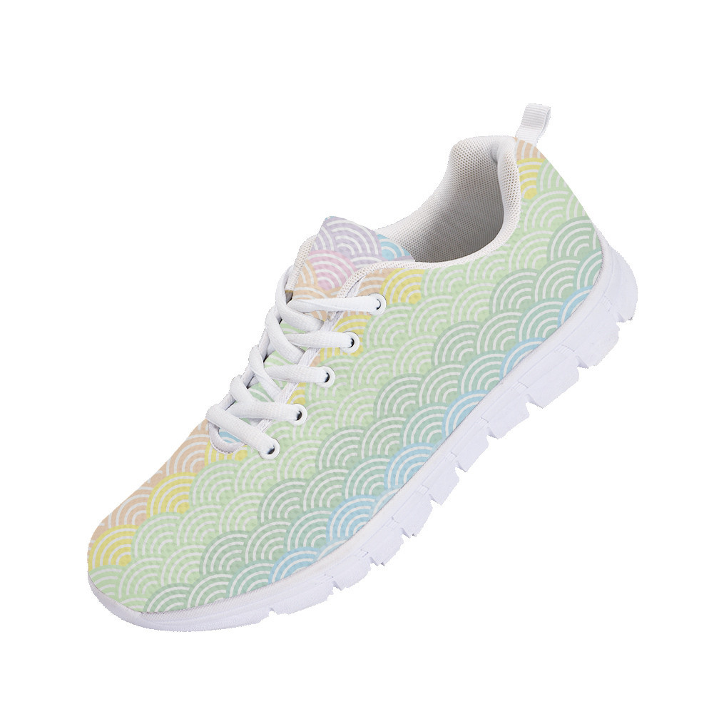 Second image of Pastel Rainbow Seigainami Literally Means Sea Wave Running Shoes Sport Sneakers
